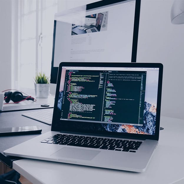 Laptop with website